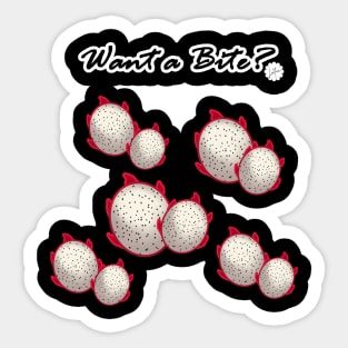 Dragonfruit White Sticker